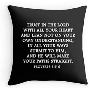 18” Pillow Sham Proverbs 3:5-6